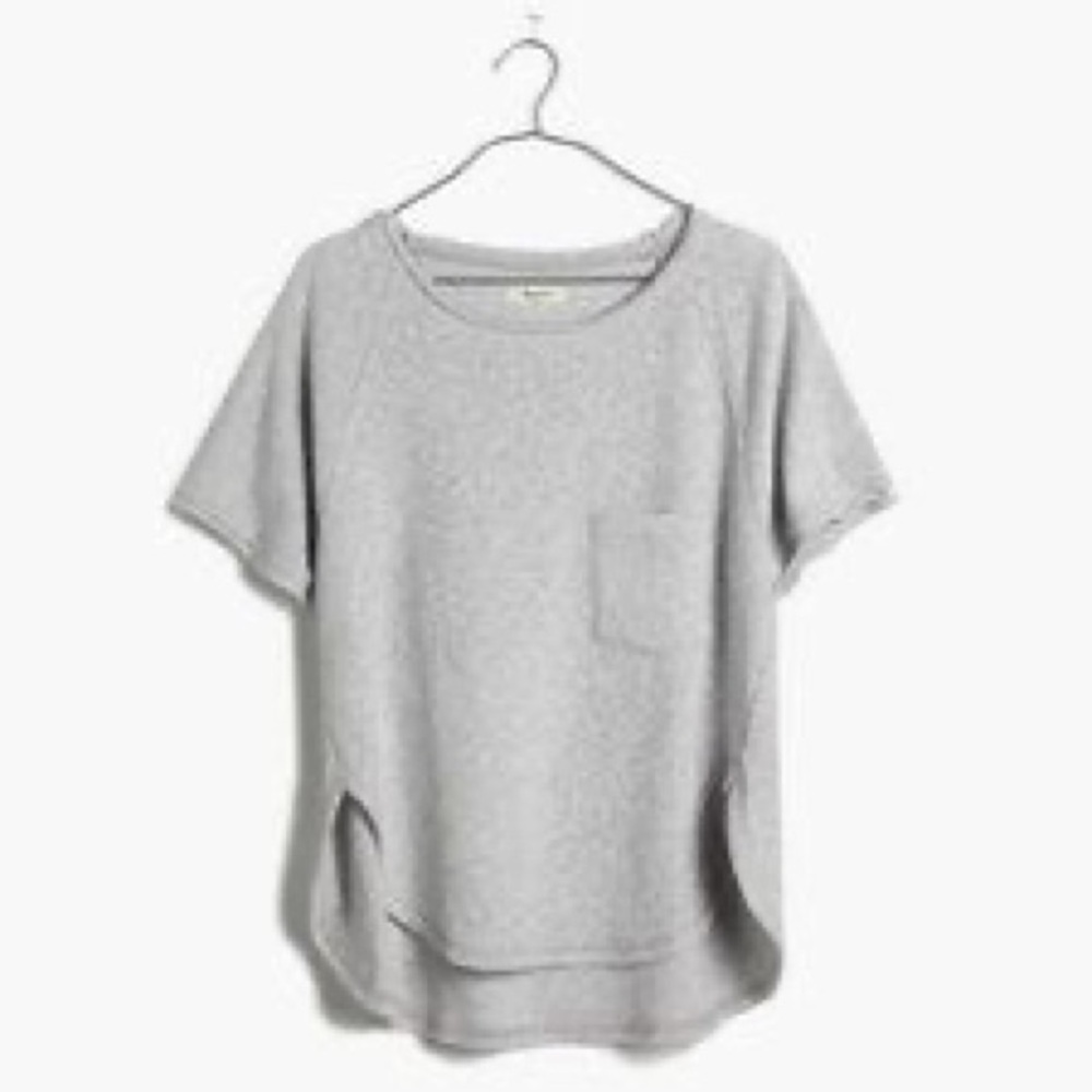 Madewell Terry Light Gray Short Sleeve Tee